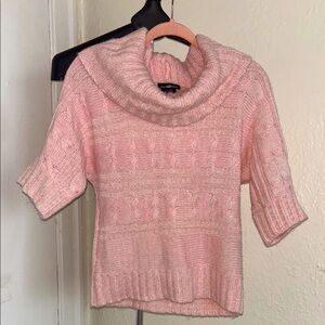 Pink Cable Knit Women's Sweater